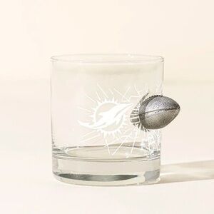 Miami Dolphins NFL Rocks Glass